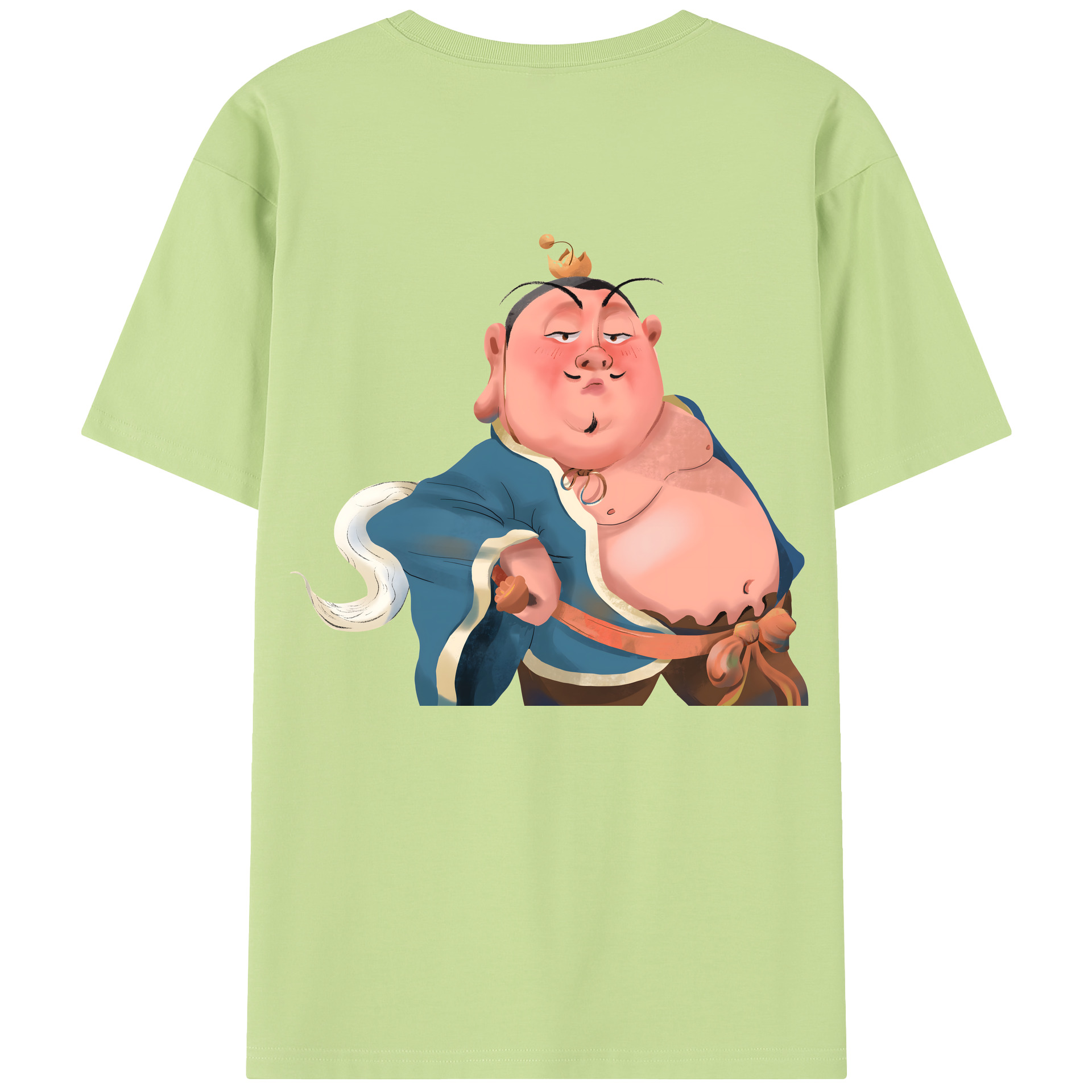 （画像用） Ne Zha 2 ナタ 魔童の大暴れ 綿100％半袖Tシャツ（背面プリント）